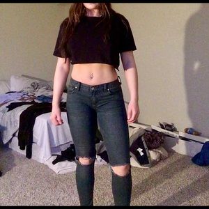 Free People ripped skinny jeans